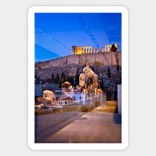 Ancient reflections of Acropolis Sticker